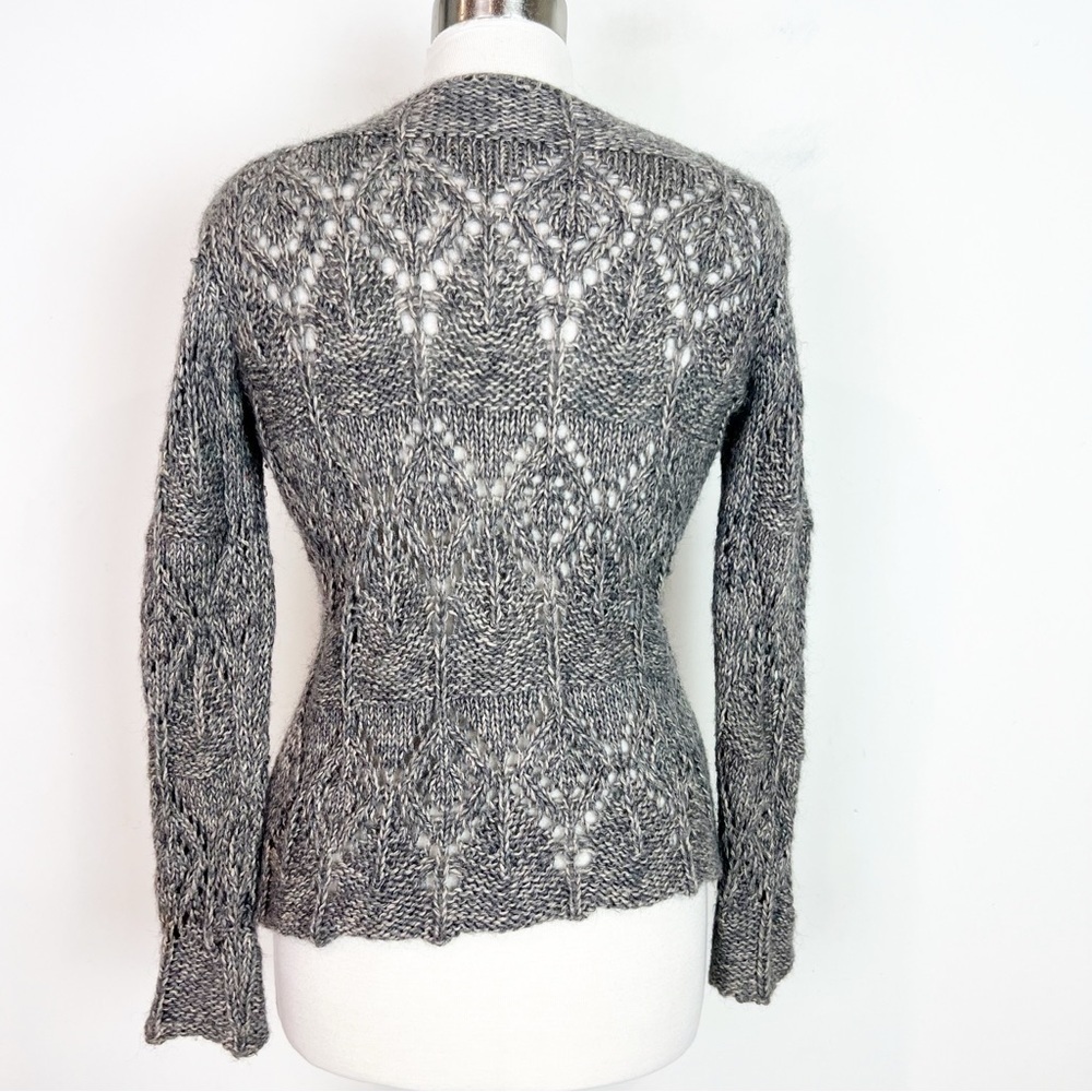 BERRETTI MADE IN ITALY GRAY LONG SLEEVE CARDIGAN SWEATER WOMENS SZ SMALL - Picture 3 of 6